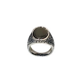 Bague Onyx Acier Inox Taille 53