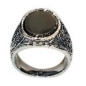 Bague Onyx Acier Inox Taille 53