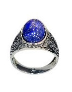 Bague Lapis-lazuli Acier Inox