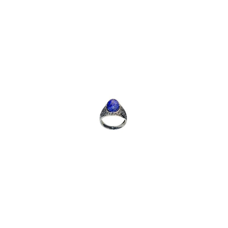 Bague Lapis-lazuli Acier Inox