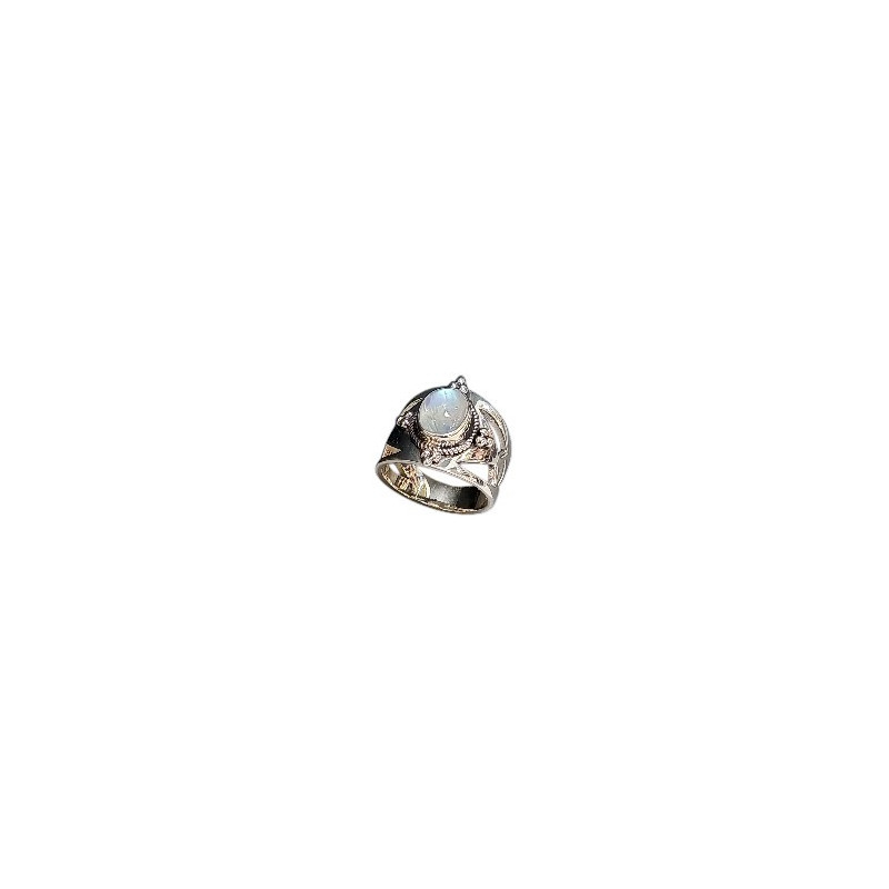 Bague Pierre de lune Argent 925 Taille 56 (s)
