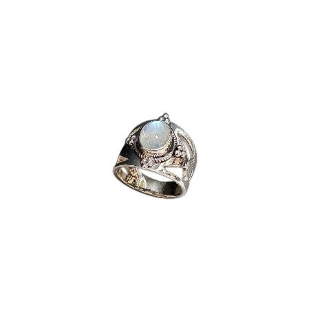 Bague Pierre de lune Argent 925 Taille 56 (s)