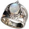 Bague Pierre de lune Argent 925 Taille 56 (s)