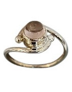 Bague Quartz rose Argent 925 Taille 54 (s)