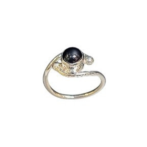 Bague Quartz fumé Argent 925 (s)