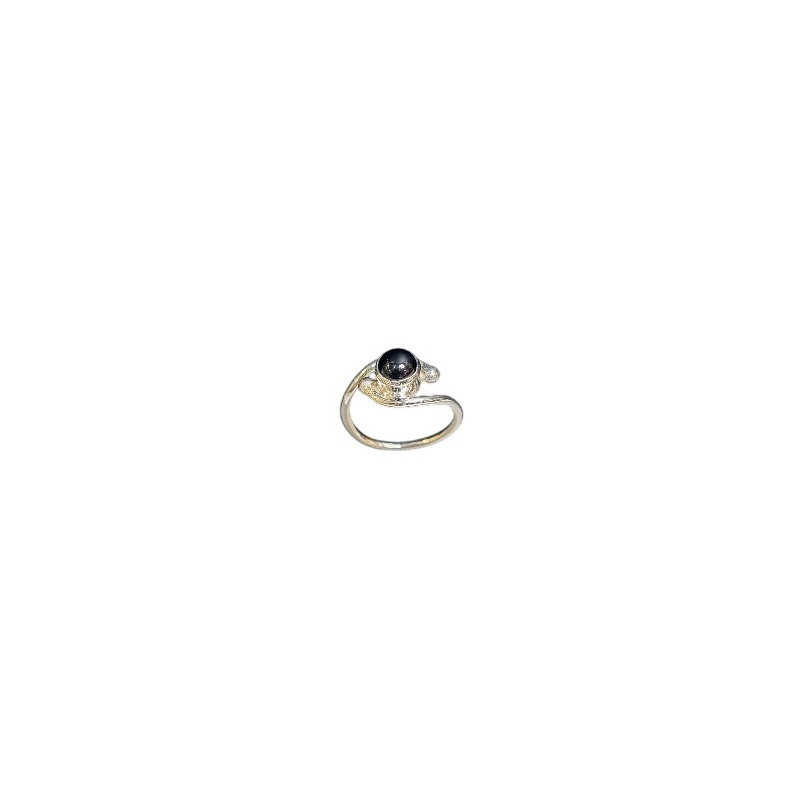 Bague Quartz fumé Argent 925 (s)