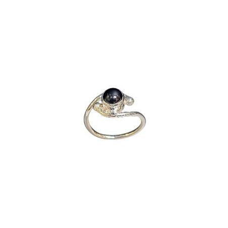 Bague Quartz fumé Argent 925 (s)