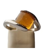 Bague Opale de feu Argent 925 Taille 55