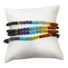 Bracelet Onyx 7 Chakras Cheville / Poignet Cordon réglable