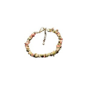 Bracelet Unakite Baroque avec fermoir doré