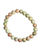 Bracelet Unakite Pierres Rondes