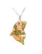 Pendentif Unakite Dauphin avec chaîne réglable (s)