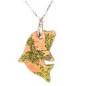 Pendentif Unakite Dauphin avec chaîne réglable (s)