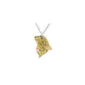 Pendentif Unakite Dauphin avec chaîne (s)