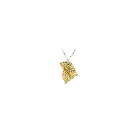 Pendentif Unakite Dauphin avec chaîne (s)