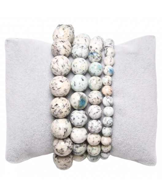 Bracelet Jaspe k2 pierres rondes