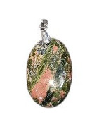 Pendentif Unakite ovale