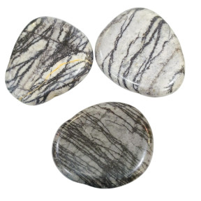 Pierre Percée Plate Jaspe Zèbre pour Pendentif