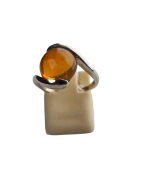 Bague Opale de feu Argent 925 Taille 54