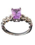 Bague Améthyste Argent 925 Taille 57