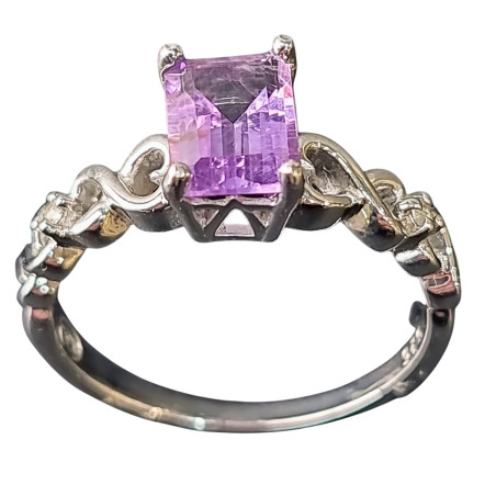 Bague Améthyste Argent 925 Taille 57