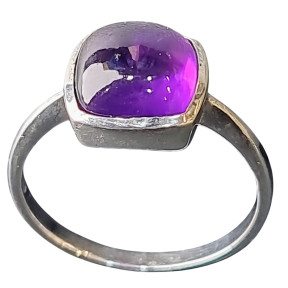 Bague Améthyste Argent 925 Taille 58 (s)