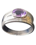 Bague Améthyste Argent 925 Taille 57
