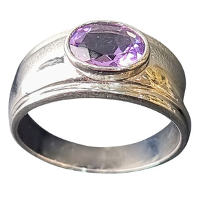 Bague Améthyste Argent 925 Taille 57