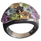 Bague Améthyste Topaze bleue Péridot Citrine Grenat Taille 53