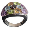 Bague Améthyste Topaze bleue Péridot Citrine Grenat Taille 53