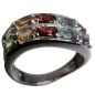 Bague Péridot Citrine Grenat Topaze bleue Améthyste Argent 925 (s)