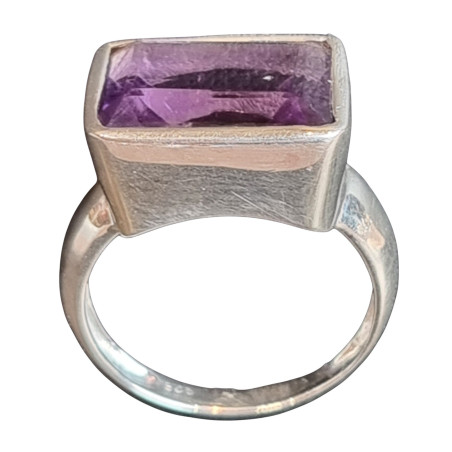 Bague Améthyste Argent 925 Taille 57