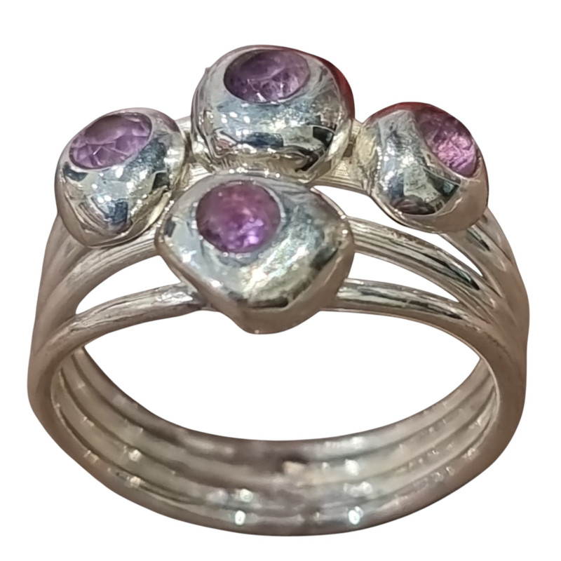 Bague Améthyste Argent 925 Taille 55