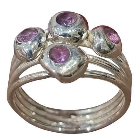 Bague Améthyste Argent 925 Taille 55