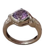 Bague Améthyste Argent 925 Taille 52