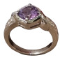 Bague Améthyste Argent 925 Taille 52