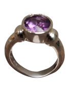 Bague Améthyste Argent 925 Taille 50