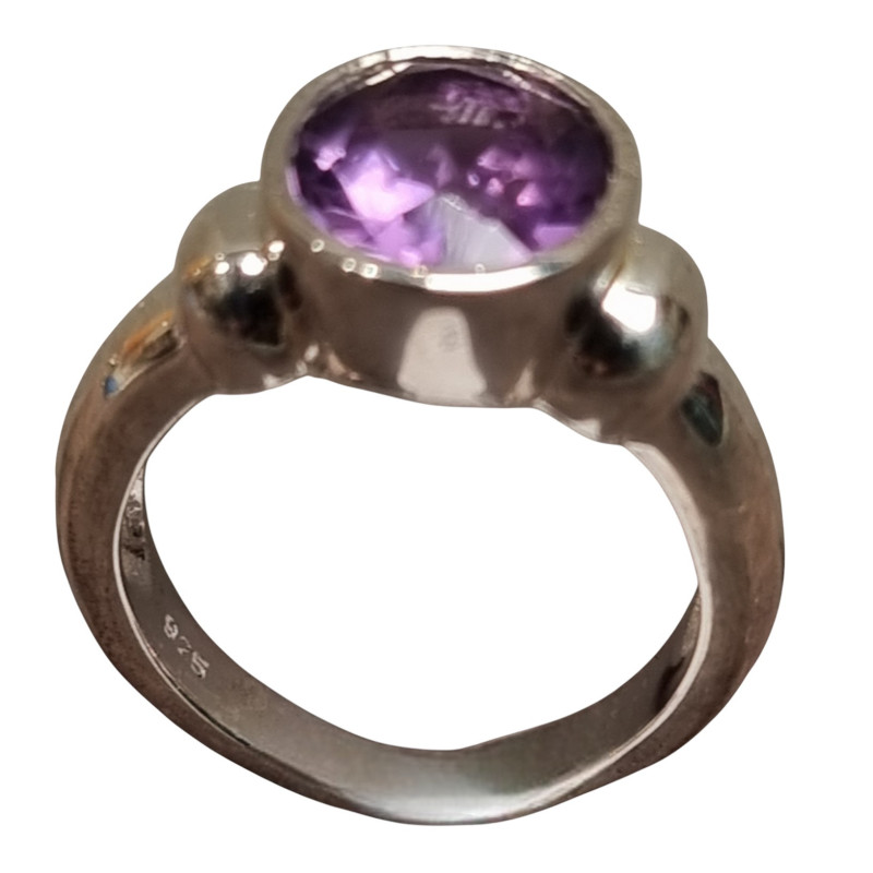 Bague Améthyste Argent 925 Taille 50