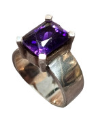 Bague Améthyste Argent 925 Taille 55