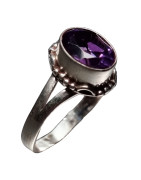 Bague Améthyste Argent 925 Taille 56