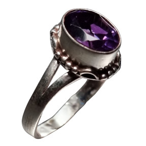 Bague Améthyste Argent 925 Taille 56