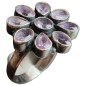 Bague Améthyste Fleur Argent 925 Taille 55