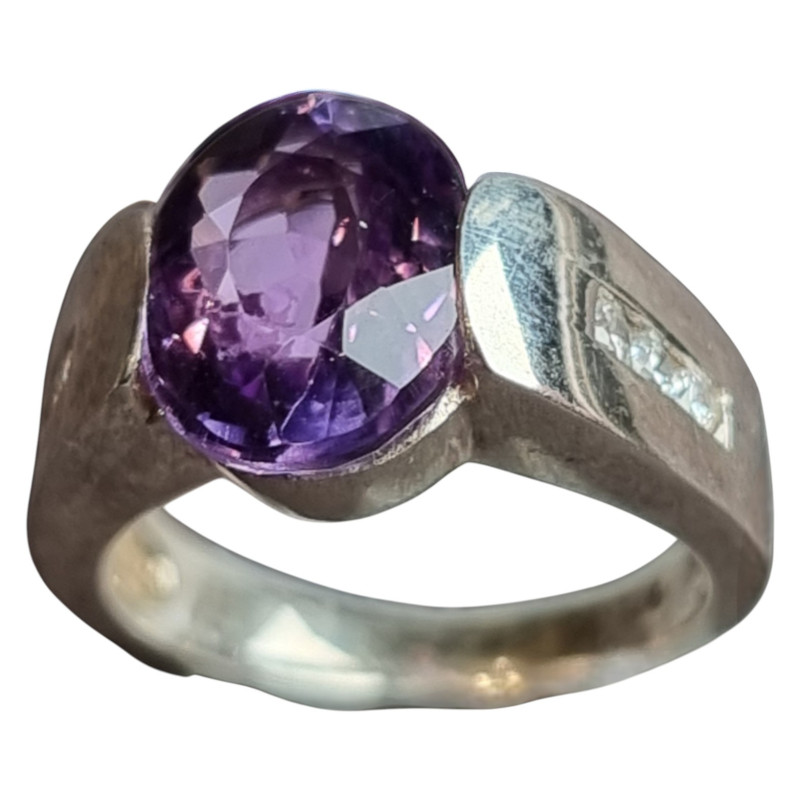 Bague Améthyste Argent 925 Taille 52