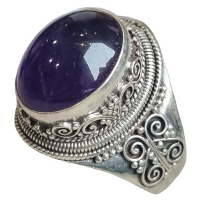 Bague Améthyste Argent 925 Taille 65