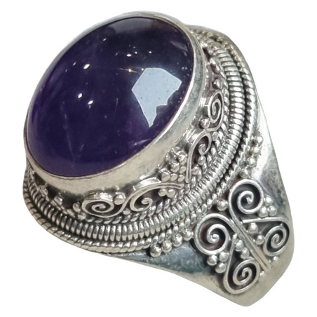 Bague Améthyste Argent 925 Taille 65