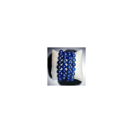 Bracelet Topaze Bleue Perles rondes 12mm