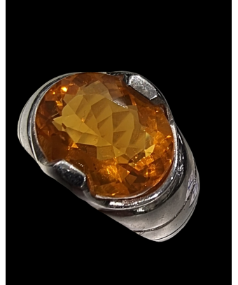 Bague Opale de feu Argent 925 Taille 54