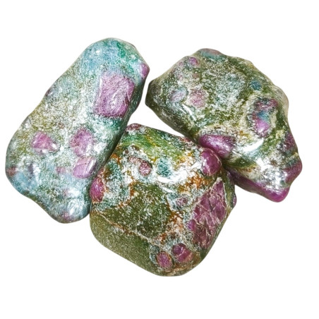 Pierre Roulée Rubis Zoïsite