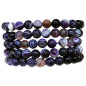 Bracelet Agate Violette Pierres Rondes 8mm