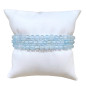 Bracelet Topaze Bleue A+ Pierres Rondes 5mm